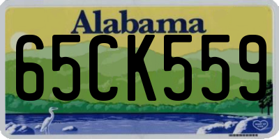 AL license plate 65CK559
