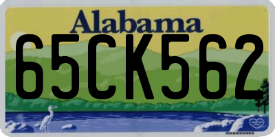 AL license plate 65CK562