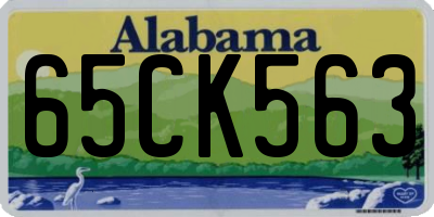 AL license plate 65CK563