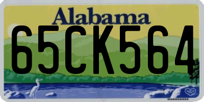 AL license plate 65CK564