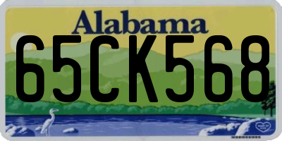 AL license plate 65CK568