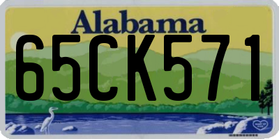 AL license plate 65CK571