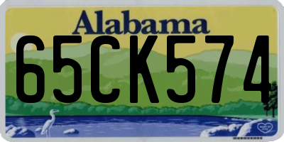 AL license plate 65CK574