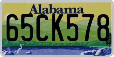AL license plate 65CK578