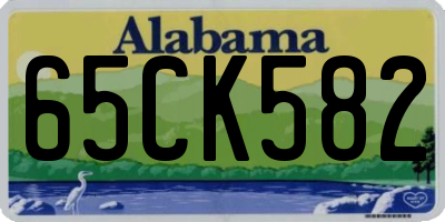 AL license plate 65CK582