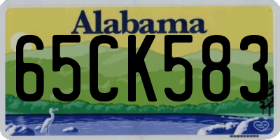 AL license plate 65CK583
