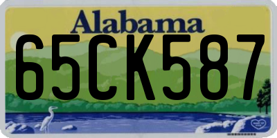 AL license plate 65CK587