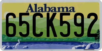AL license plate 65CK592
