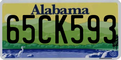 AL license plate 65CK593