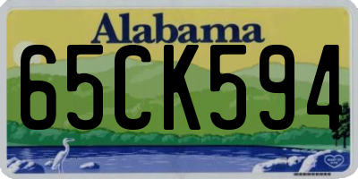 AL license plate 65CK594