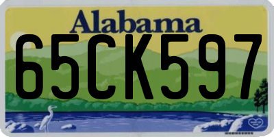 AL license plate 65CK597