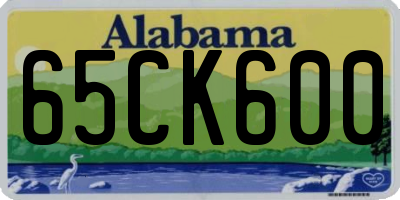 AL license plate 65CK600