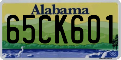 AL license plate 65CK601
