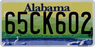 AL license plate 65CK602
