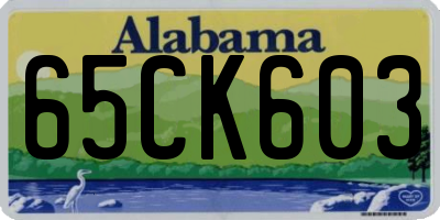 AL license plate 65CK603