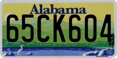 AL license plate 65CK604