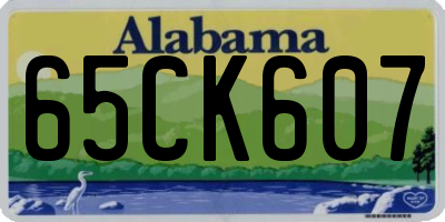 AL license plate 65CK607