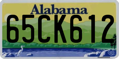 AL license plate 65CK612