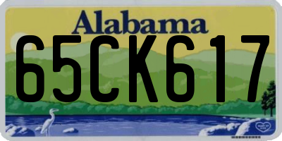 AL license plate 65CK617