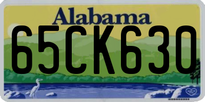 AL license plate 65CK630