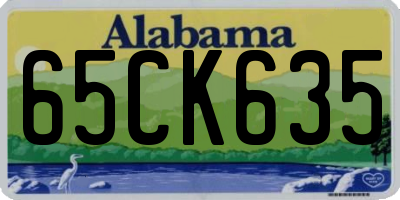 AL license plate 65CK635