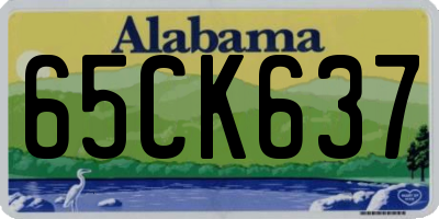 AL license plate 65CK637