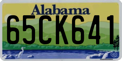 AL license plate 65CK641