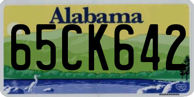 AL license plate 65CK642
