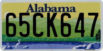 AL license plate 65CK647