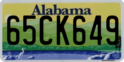 AL license plate 65CK649