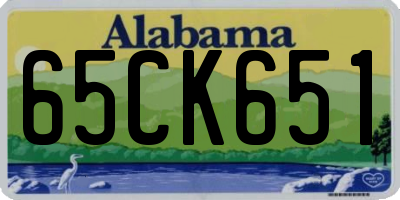 AL license plate 65CK651