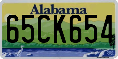 AL license plate 65CK654