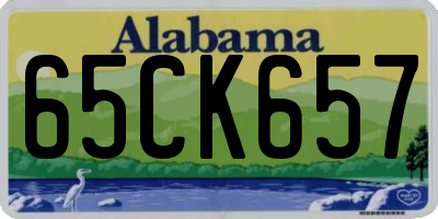 AL license plate 65CK657
