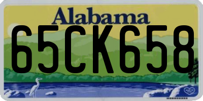 AL license plate 65CK658