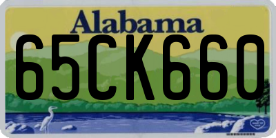 AL license plate 65CK660