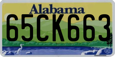 AL license plate 65CK663