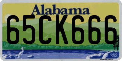 AL license plate 65CK666