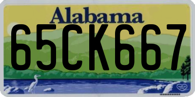 AL license plate 65CK667