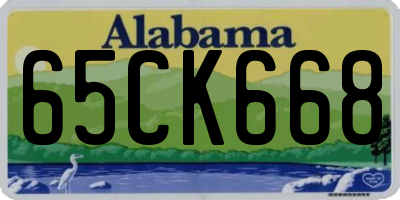 AL license plate 65CK668