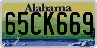 AL license plate 65CK669