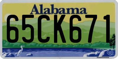 AL license plate 65CK671