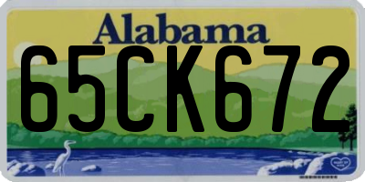 AL license plate 65CK672