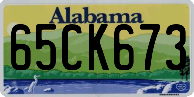 AL license plate 65CK673