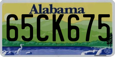 AL license plate 65CK675