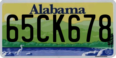 AL license plate 65CK678