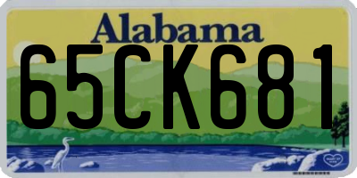 AL license plate 65CK681