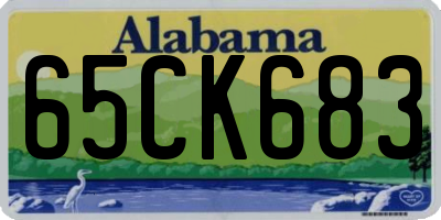 AL license plate 65CK683