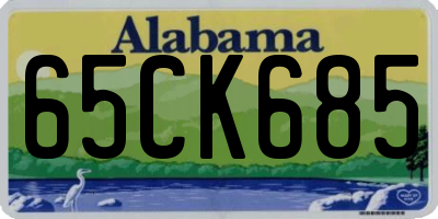 AL license plate 65CK685