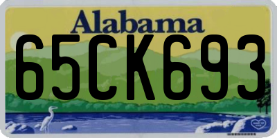 AL license plate 65CK693