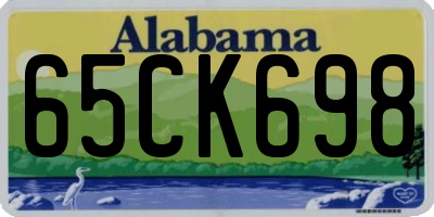 AL license plate 65CK698